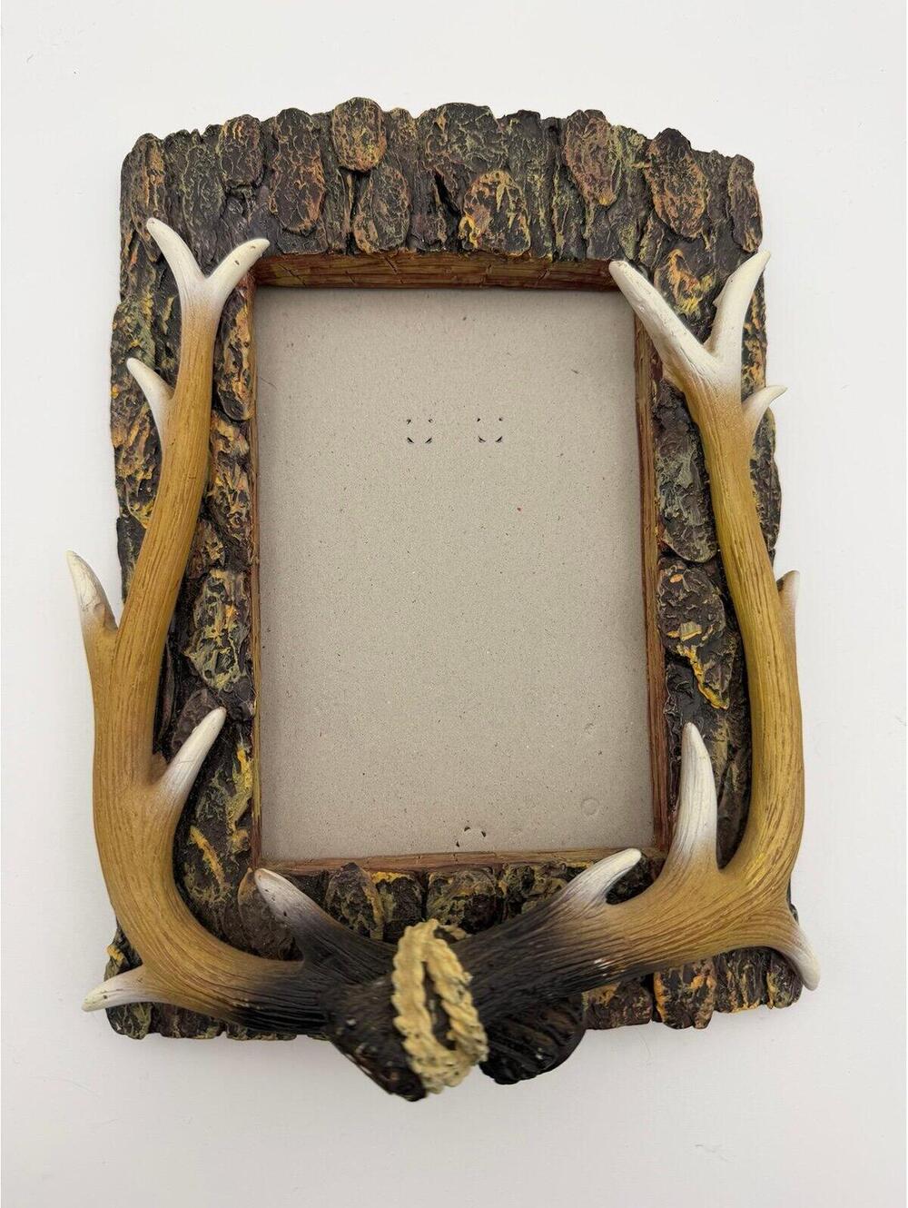Deer Antlers Picture Frame Rustic Hunting 4X6